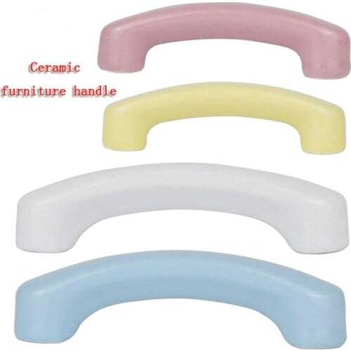 2pcs Modern minimalist ceramic furniture handle