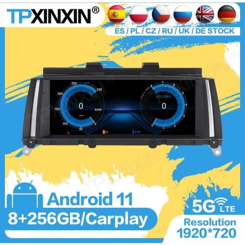 256G Carplay Radio Receiver Android 11 For BMW X3 X4 F25 F26 2014 2015 2016 Audio Stereo GPS Navigation Video Player Head Unit