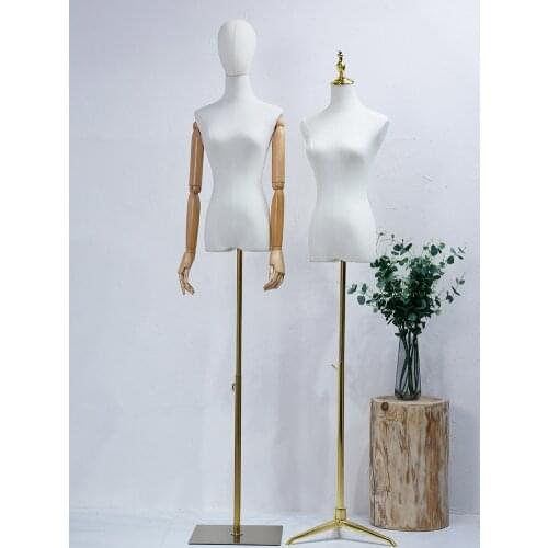 3style Wood Hand Color Female Full Head Mannequin Body Stand Wedding Dress Sewing Base Flexible Women,Adjustable Rack 1PC D399