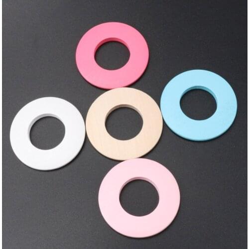 5pcs Large Wooden Ring diameter 50mm Great Round Beads for Jewelry Teethers Rings Toss Games and More cuentas de madera KL68