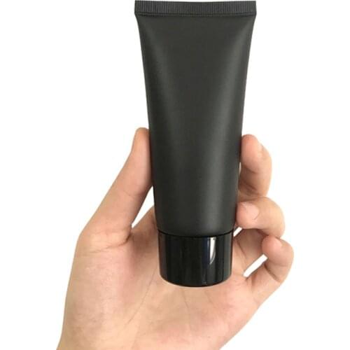 Empty Cosmetic Containers Squeeze Tube Refillable Hand Cream Packaging Container Black 60ml Frosted Travel Bottle Empty 50pcs