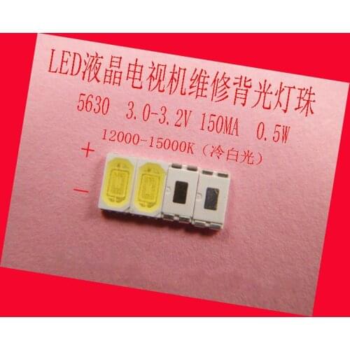 250piece/lot for repair Changhong Konka Skyworth LCD TV LED backlight SMD LEDs 3V 5630 Cold white light emitting diode