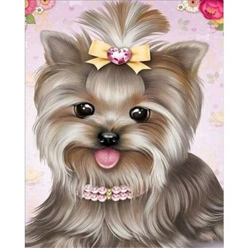 5D diy Diamond Embroidery Diamond Painting cross stitch kits Pet dog picture mosaic pattern arts and crafts new year animal gif