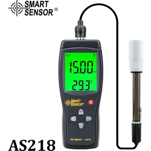 Digital PH Meter PH Tester Water Quality Detector Acid and Alkali Analyzer High Precision LCD Display PH Monitor AS218