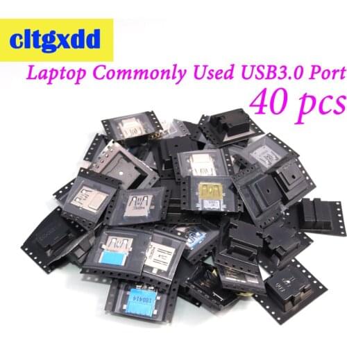 Cltgxdd 40 pcs USB Connector Port 3.0 Micro USB jack Charging Socket High-speed Data Transmission For laptop U Disk