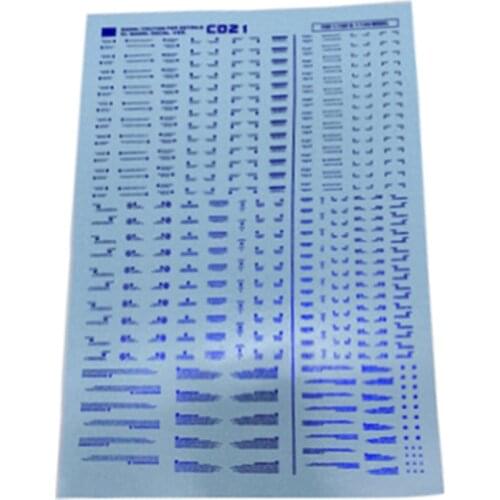 For DL Gundam BWR Detail Up Water Slide Paste Sticker 1 set Decal