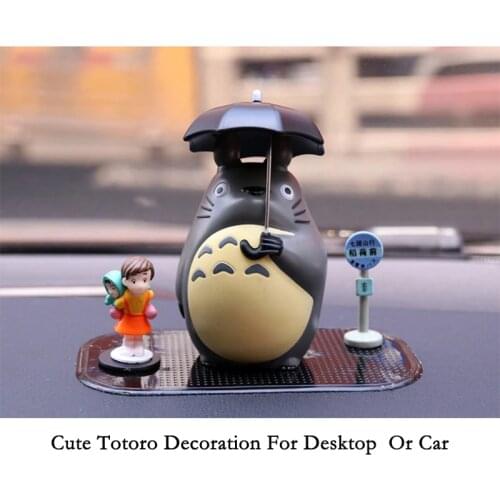 Action Totoro Figures Model Umbrella Tortoise Hayao Miyazaki Anime Yue Back Mei Stop Sign Desktop Decoration Doll Car Ornaments