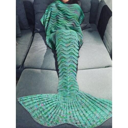 Mermaid tail air conditioning fashion pretty blanket sofa high quality blanket wool knitting nap blanket good gift present idea
