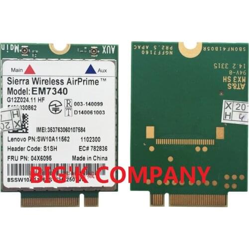 JINYUSHI For EM7340 FRU 04X6095 4G LTE/HSPA+ Wireless Module For ThinkPad 10/ Helix 2nd Gen/ X260 /T460/ T460S/T560 free ship