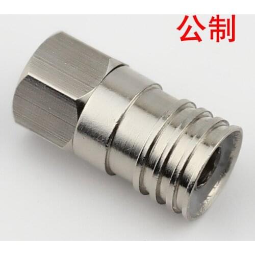 Cable TV RG6F plug metric 75-5 cold plug f plug SYWV75-5 four shielded cable waterproof connector
