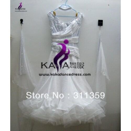 KAKA DANCE B13041,Silk Organza Fabric Ballroom Standard Dance Dress,Waltz Dance Competition Dress,Women,Girl,DanceDress Ballroom