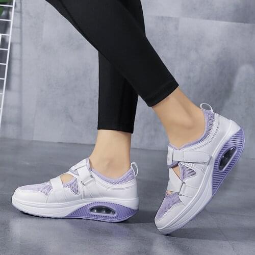 Sneakers Women Platform Shoes Fitness Shoe Height Increasing Toning Shoes Sport Wedge Sneakers Minika Zapatos De Mujer Summer