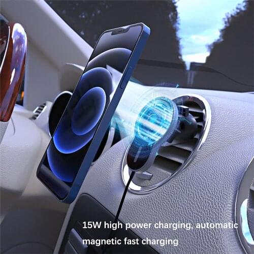 15W Magnetic Charger Phone Wireless Charger Fast Car Charging Stand Holder for iPhone12 Phone Charging Accessories