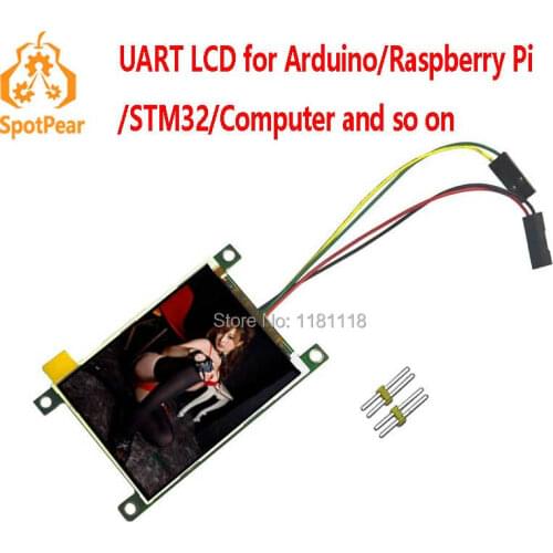 2.2 Inch UART LCD TFT Display Module with FLASH Colorful Screen Serial Port for Arduino Raspberry Pi STM32 Computer PC