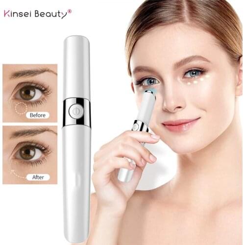 Nanotime Eyemagic Anti Wrinkle Pen Mini Eye Massage Machine Red&Blue Light Electric eye Vibration Magic Stick Face Care Tool