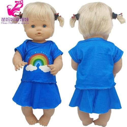 Nenuco Clothes Ropa Y Su Hermanita 38cm Baby Dolls Dress Rainbow Blue Skirt