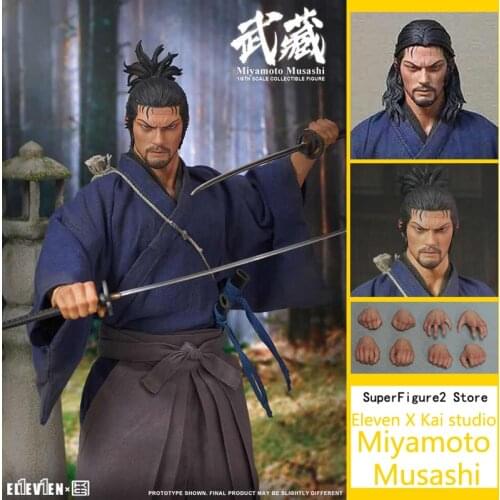 Eleven X kai studio 1/6 Japanese ronin Samurai Miyamoto Musashi Action Figure Toys