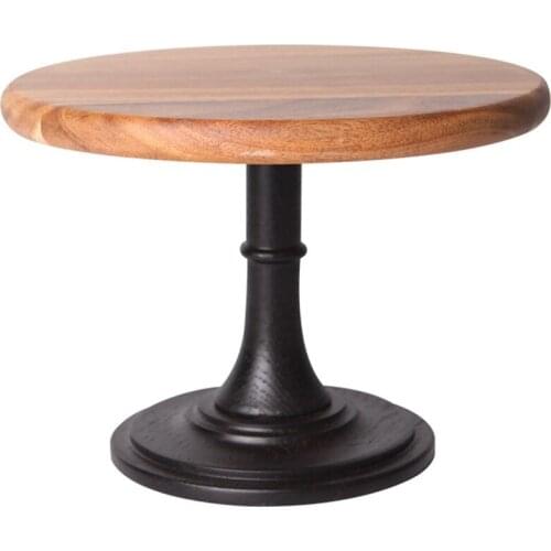 Cake Plate Stand Wooden Plate High Base Dessert Dish Party Filming Props Dessert Dish Wedding Tray Decoration Display