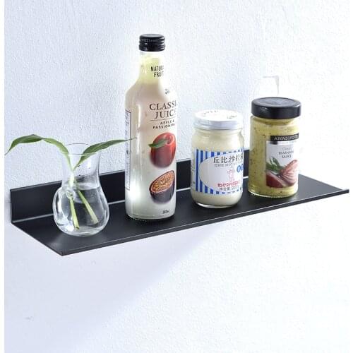 Space aluminum Black Bathroom Shelves Kitchen Wall Shelf Shower Storage Rack Bathroom Accessories 30/40/50cm Length