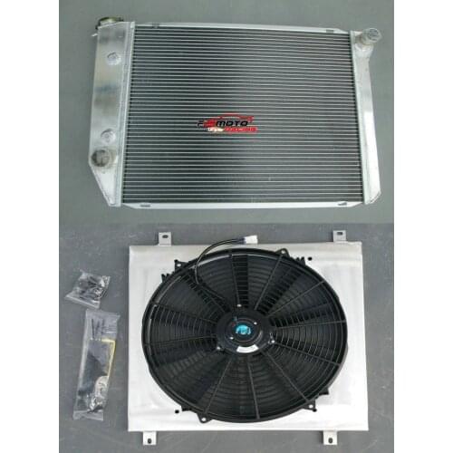 Full Aluminum Racing Radiator + Shroud+Fan For Ford Falcon XA/XB/XC/XD/XE Fairmont Cleveland 302/351 V8 1972-1984 75 76