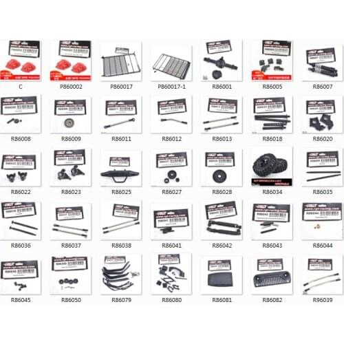 RGT 86100 1/10 RC Car spare parts gear Shell column Drive shaft Pull rod tires Shock absorber Rearview mirror wiper set