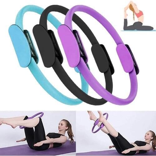Rooxin Yoga Pilates Ring Body Building Training Circle Fitness Circle Gym Workout Pilates Stick Lose Weight Fitness Equipment