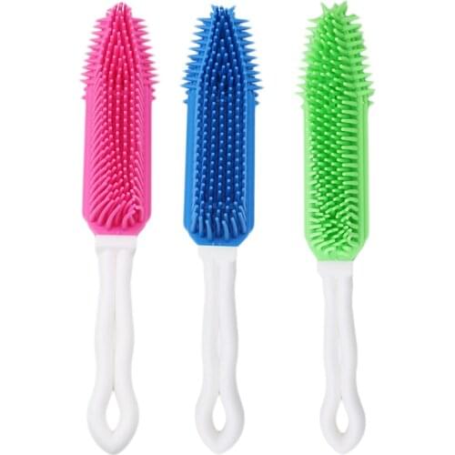 Pet Dog Puppy Cat Bristles Bath Brush Comb Depilation Soft Sticky Hair Tool Small Animal Massage Tool