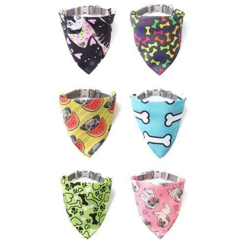 Pet Dog Collar cat Saliva Towel Dog Triangle Bib Cute Bib Cat Dog Saliva Towel Puppy Bibs Washable Bandana Dogs Accessories