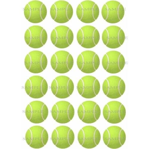 24 Tennis SPORTS Edible Cake Topper Wafer Rice Paper Cake Cookie Cupcake Topper Birthday Wedding Cake Decoration Party Supplier