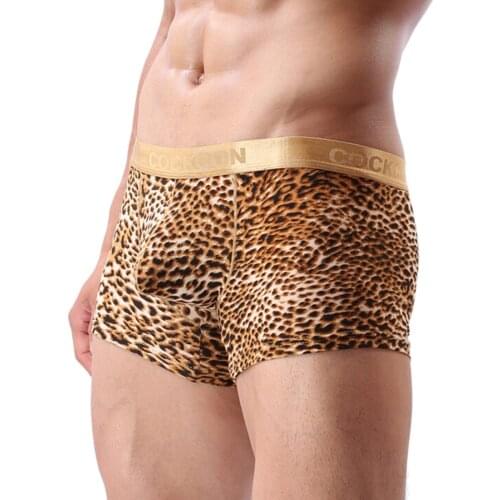 2pcs/Set Man Panties Male Underwear Men Boxer Leopard Boxers Comforable Shorts Boxershorts Sleep Underpants Hombres Calzoncillos
