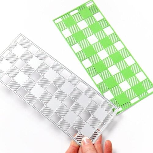 Gird Coverplate Slim Card Frame Decorative Crafts Embossing Die Cuts Frame Card Cover By Irregular Grids Metal Cutting Dies New
