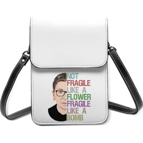 Queens Shoulder Bag Work Female Mobile Phone Bag Gifts Aesthetic Leather Bags