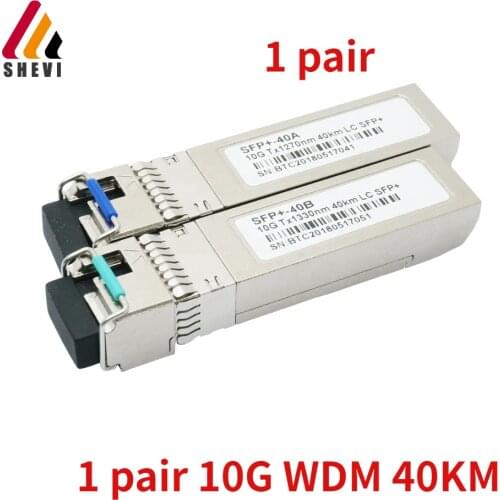 1pair 10G WDM 40km T1270/R1330nm LC SFP DOM Module,10Gbps BIDI SFP+ER DDM Transceiver Module,Singlemode Single Fiber LC BIDI