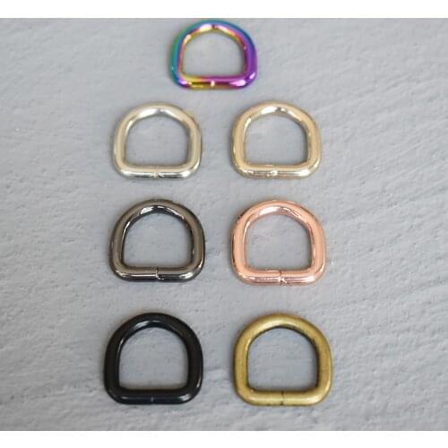 1Pcs Metal Non-Welded D Ring For 15mm Webbing Dog Collar Adjustable Buckles Backpacks Straps Bags Collar Dee Buckles DIY Collars