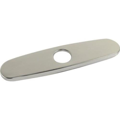 10Inch 25.4cm Stainless Steel Kitchen Sink Faucet Hole Cover Deck Plate Escutcheon, Brushed Nickel