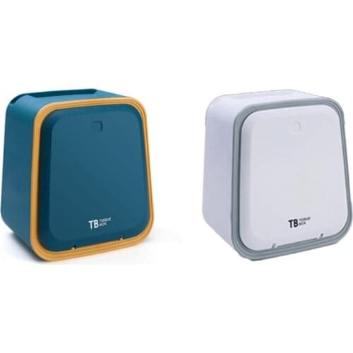 2PCS Tissue Box Household Wall-Mounted Non-Perforated Double-Layer Toilet Toilet Paper Roll Paper Box Rack