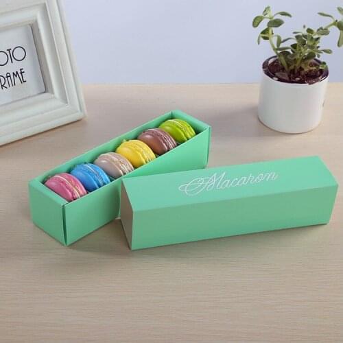 200pcs Free shipping 6-Cavity 6 grid Macarons boxes Drawer Cake box Chocolate Box