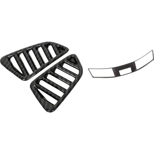 3x for Nissan Navara NP300 2016-2019 Car Central Control Air Conditioning Outlet Vent Frame Cover Trim Sticker