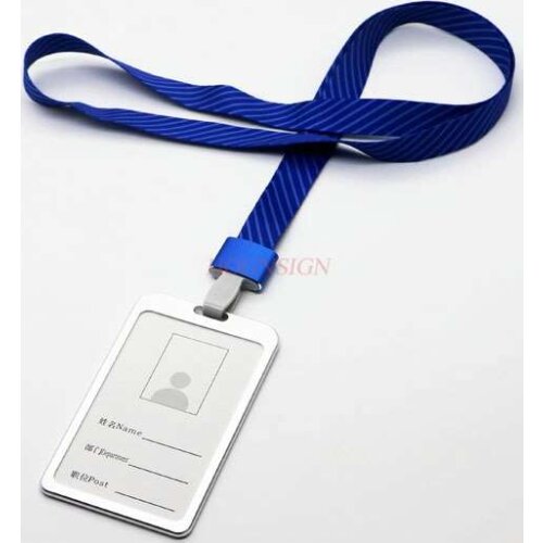 Aluminum alloy work card holder metal buckle lanyard listing badge brand work