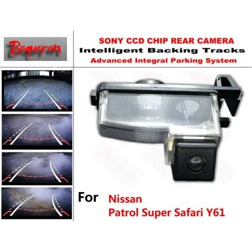 For Nissan Patrol Super Safari Y61 CCD Car Backup Parking Camera Intelligent Tracks Dynamic Guidance Rear View Camera