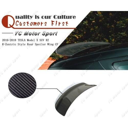 Car Accessories Carbon Fiber RZ R-Zentric Style Rear Spoiler Fit For 2016-2018 Model X SUV Trunk Spoiler Wing