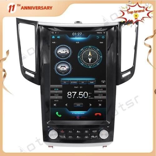 Aotsr Vertical Tesla PX6 Android 8.1 4+64GB Car Radio Player GPS Navigation Multimedia For Infiniti QX70 FX25 FX35 FX37 +Carplay