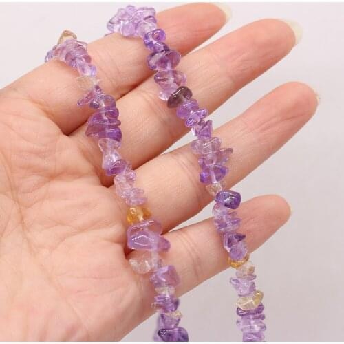 High Quality 5-8mm Chip Shape Beaded Natural Purple Fluorite Loose Spaced Beads for Jewelry Making DIY necklace Accessories