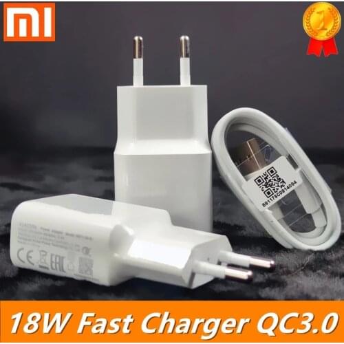 Xiaomi fast charger 18W USB QC3.0 charger Type C Micro USB cable For xiaomi Redmi note 7 8 se 9s MI 6 mi 3 4 5 redmi
