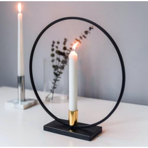 Candle Hold Decorative Aromatic Candles Round Simple Candlesticks For Candle Nordic Decoration Table Modern House Decor