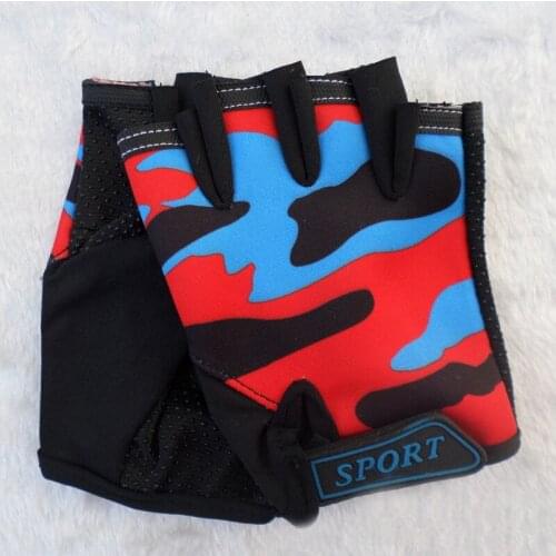 Children Cycling Gloves Kid Padded Bicycle MTB Half Finger Cycle Gloves 7-9Y