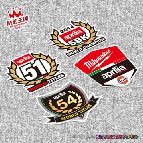 For Aprilia Racing RS4 RS125 RS250 Tuono Caponord RSV4 Moto helmet motorcycle Sticker moto bike Decal Waterproof 20