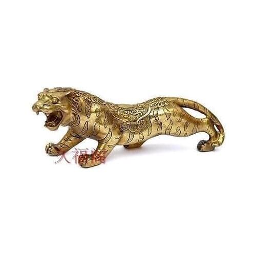 China Collection Brass Tiger Sculpture