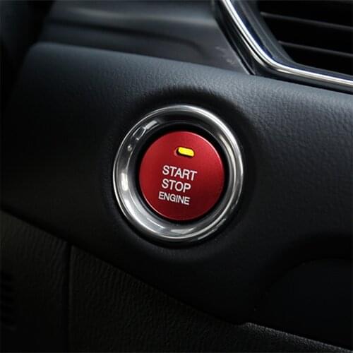 Car Engine Start Stop Ring Keyless Start System Button Decoration Covers Car styling For Mazda 2 3 6 Axela CX-4 CX-5 ATENZA