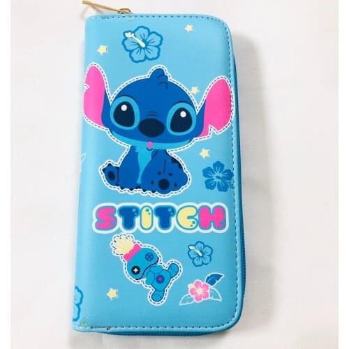 Disney STITCH Style Anime Figures Cartoon Product Cosplay Accessories Casual PU Wallet Purse Unisex Gifts Unisex